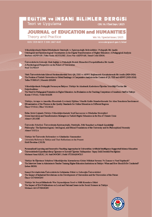 Eğitim ve İnsani Bilimler Dergisi Özel Sayı
